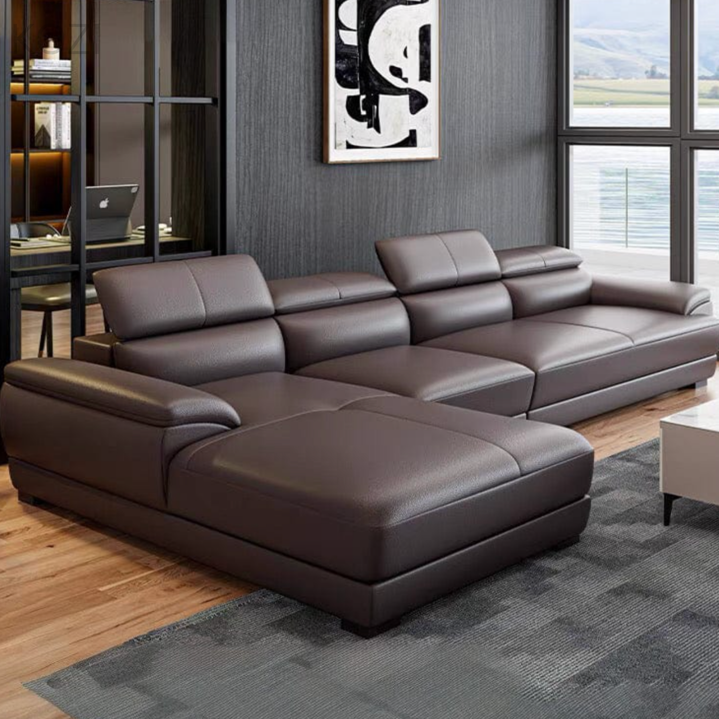VALENZA Sectional Genuine Leather Sofa