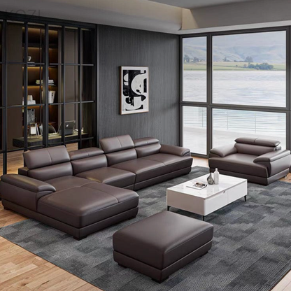 VALENZA Sectional Genuine Leather Sofa