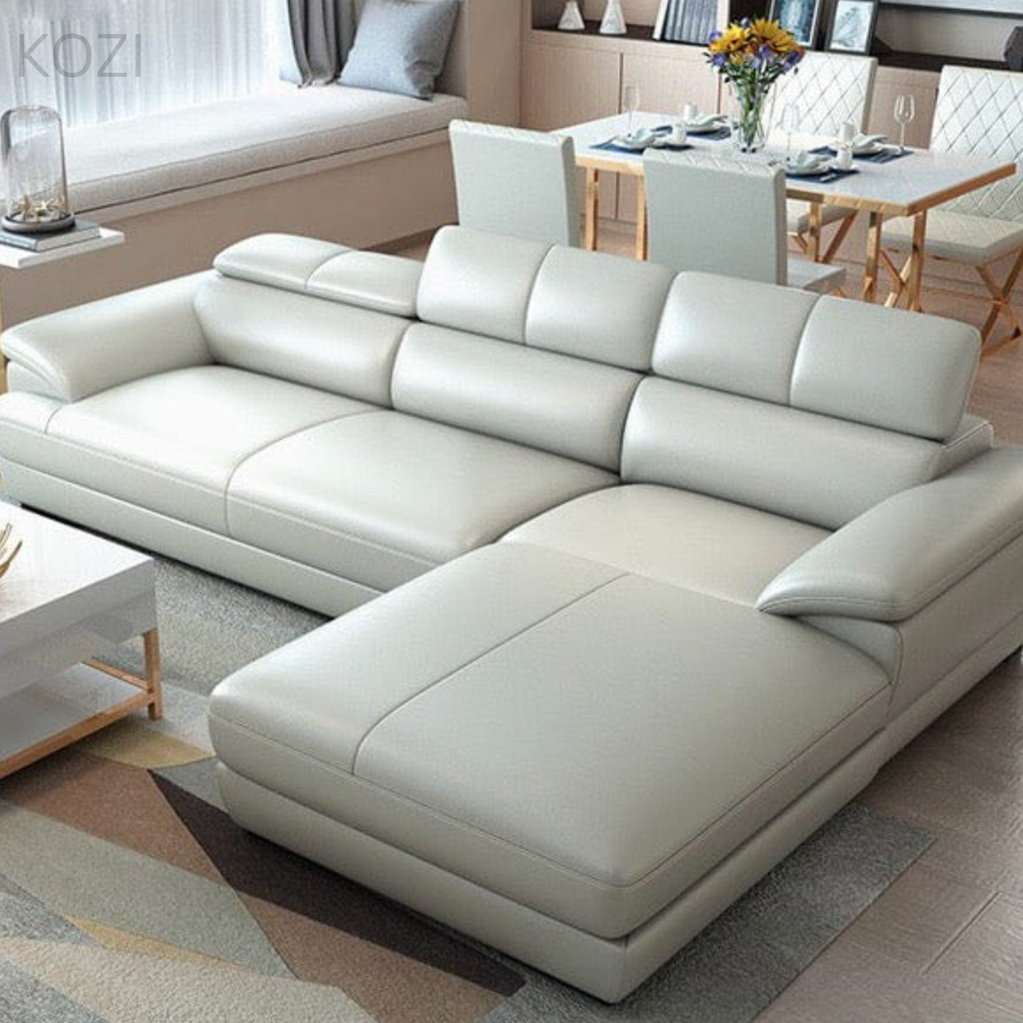 VALENZA Sectional Genuine Leather Sofa