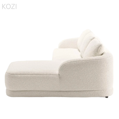 NOVAIRE Performance Boucle Sectional Sofa