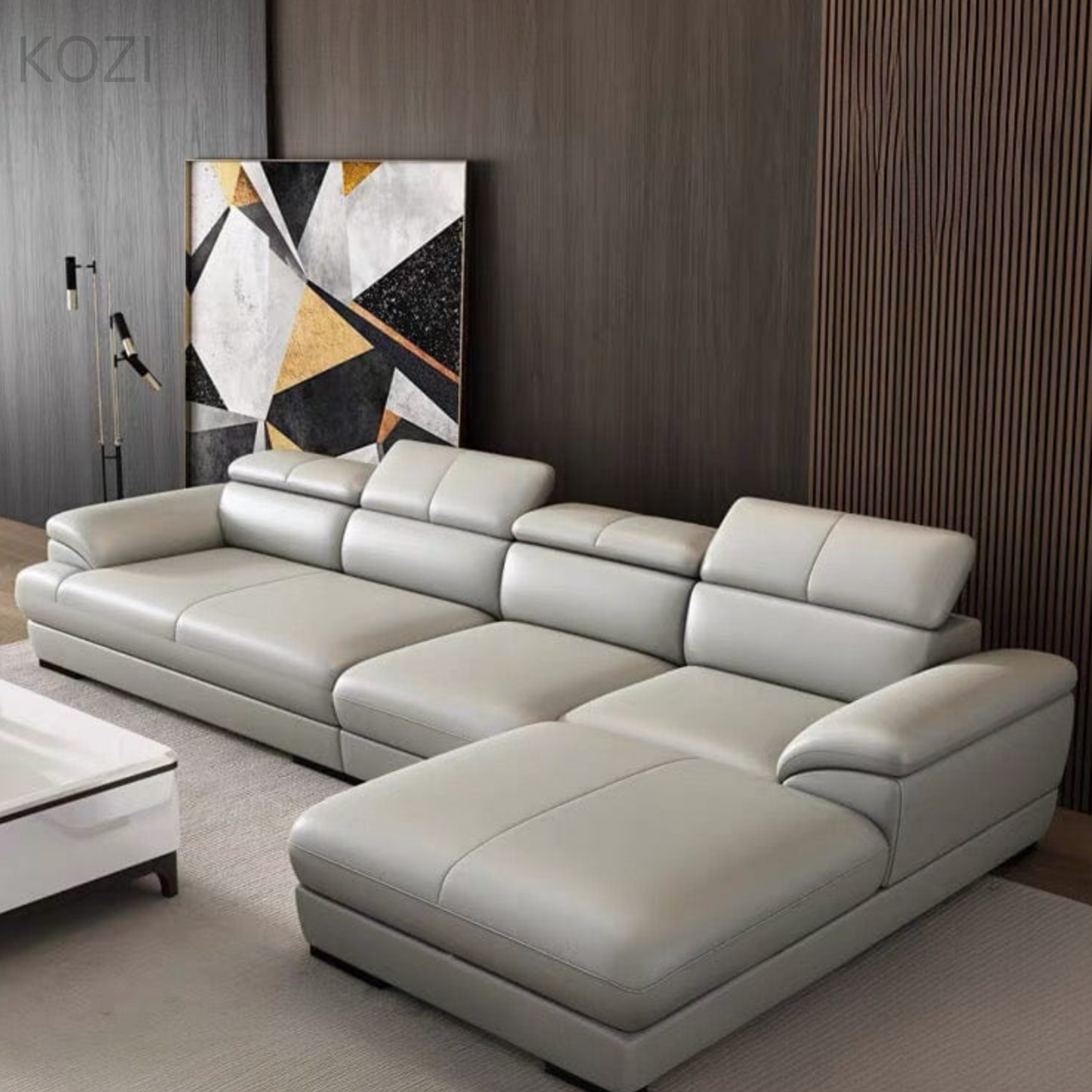 VALENZA Sectional Genuine Leather Sofa