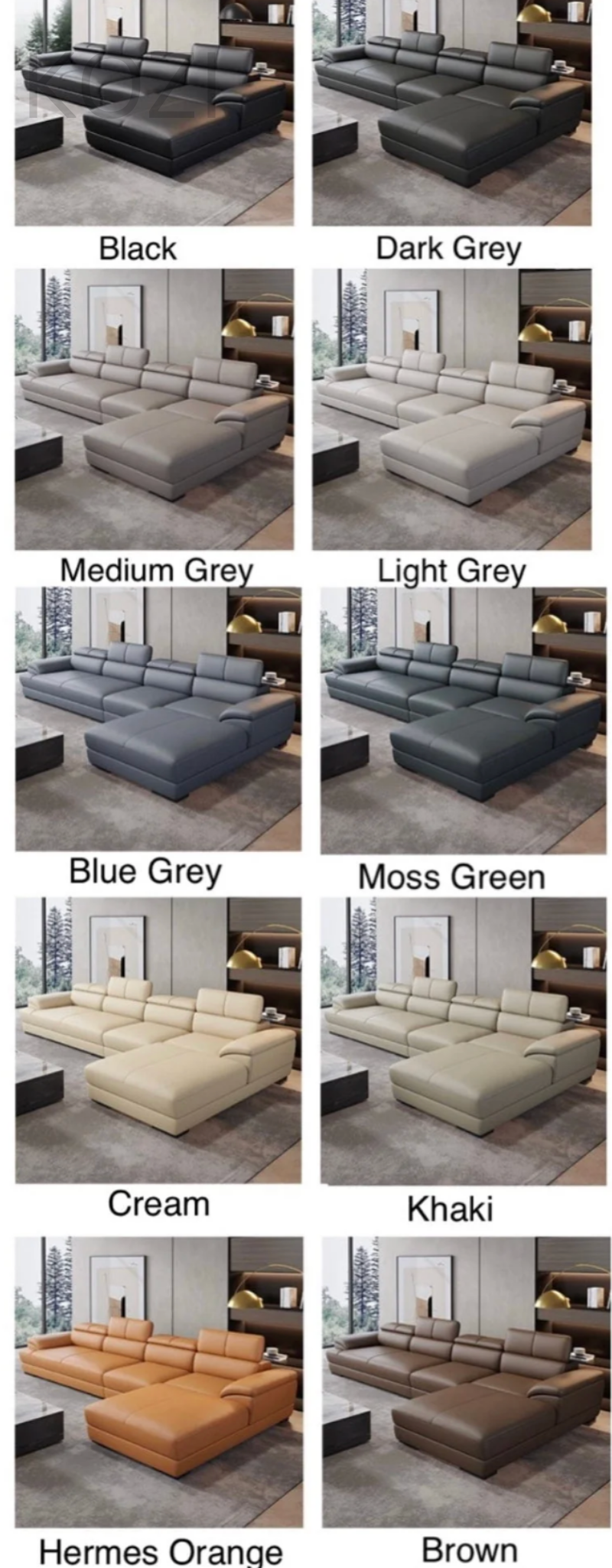 VALENZA Sectional Genuine Leather Sofa