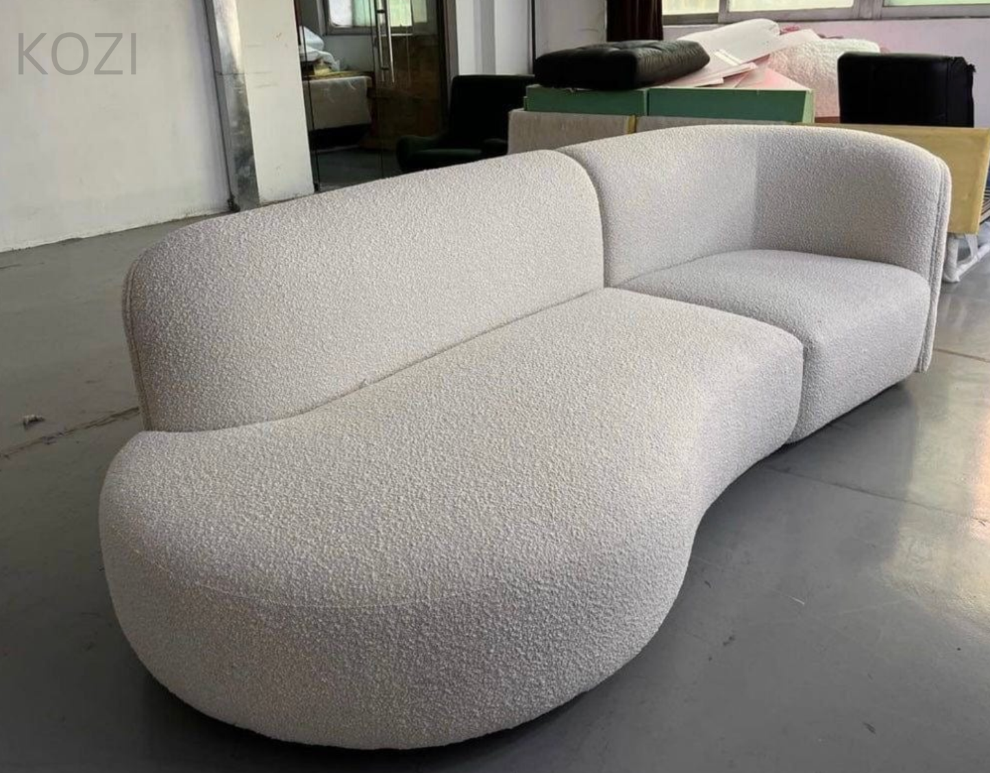 LYRA Performance Boucle Curve Sofa