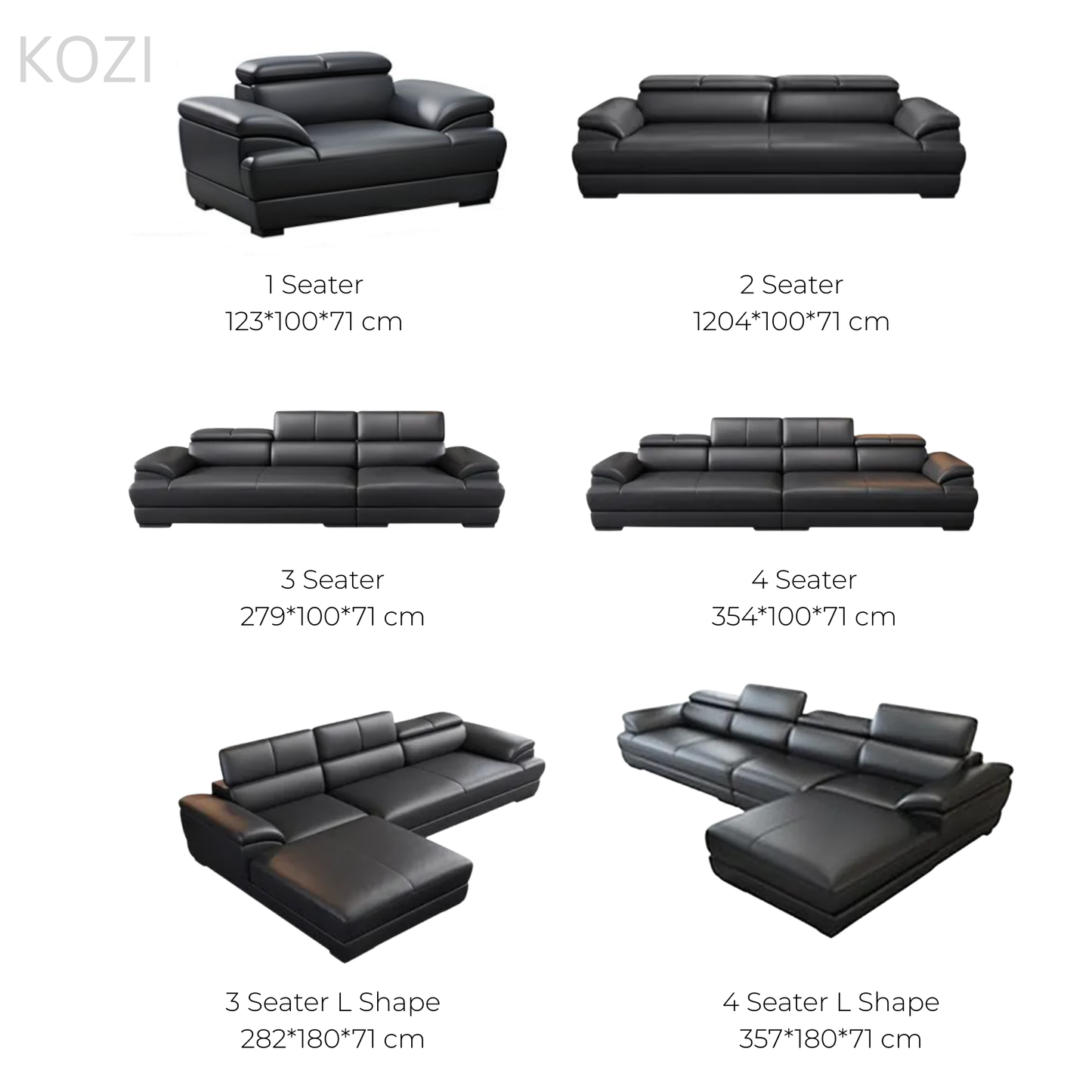 VALENZA Sectional Genuine Leather Sofa