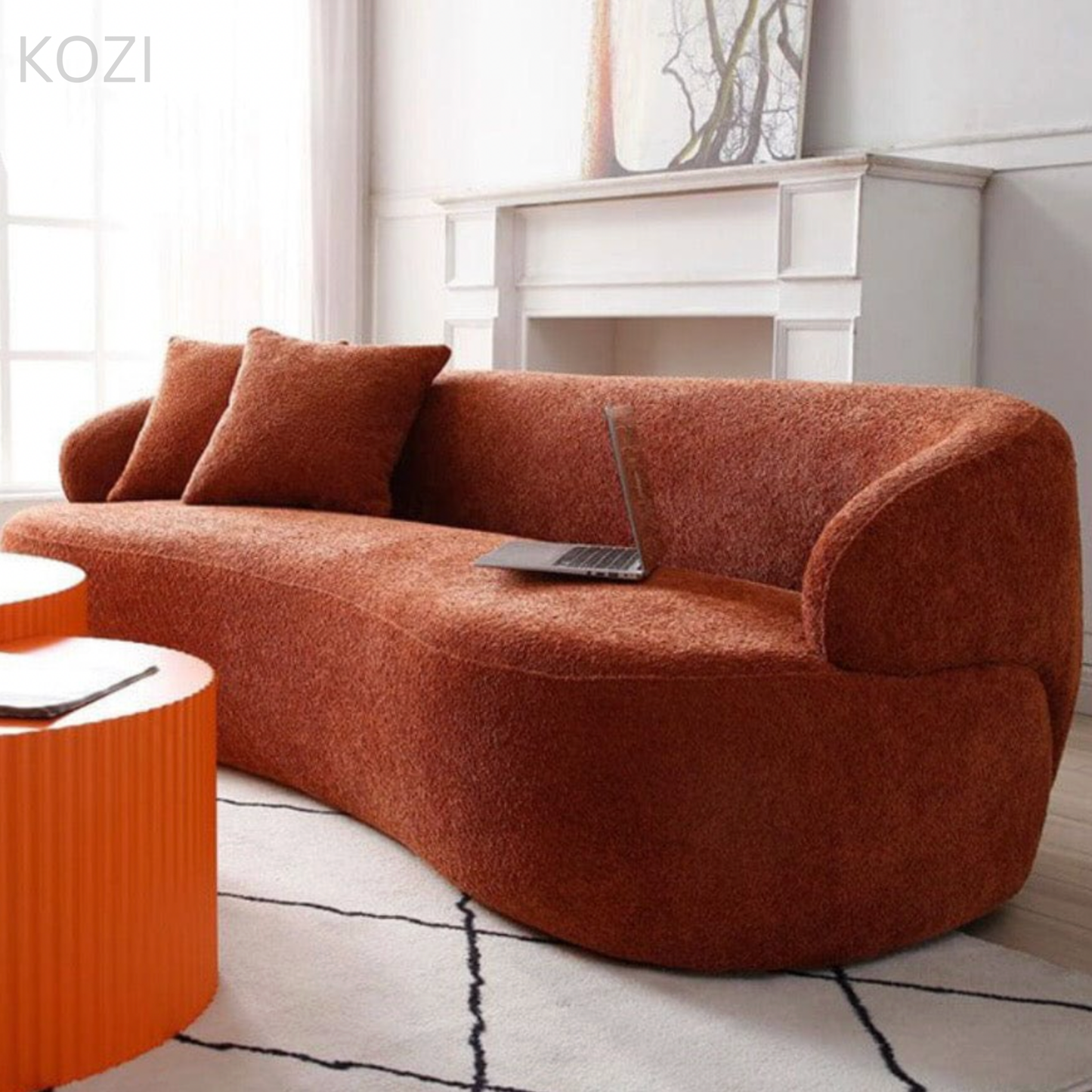 Aina Performance Boucle Curve Sofa