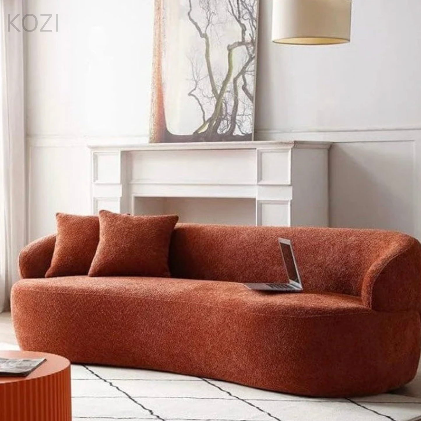 Aina Performance Boucle Curve Sofa