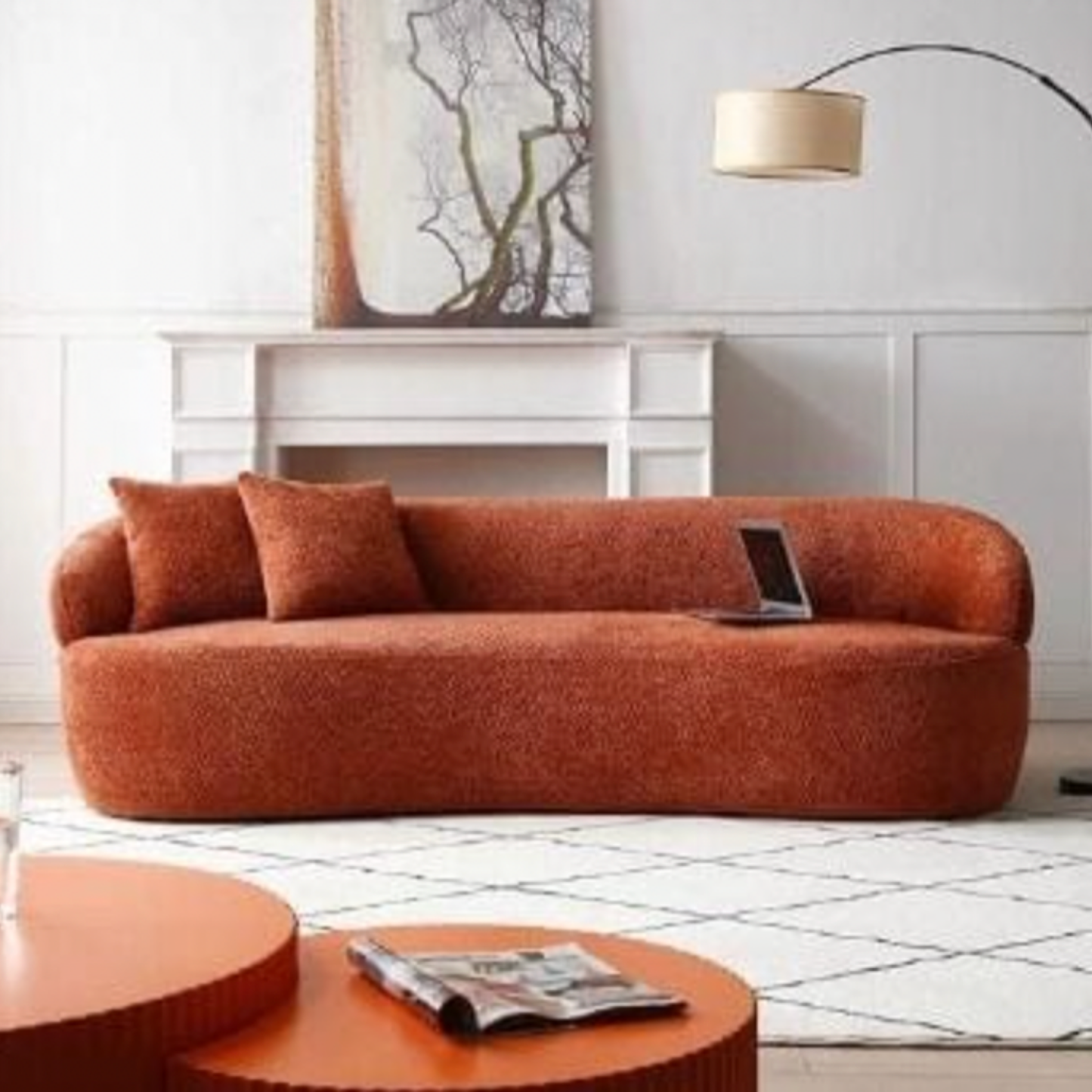 Aina Performance Boucle Curve Sofa