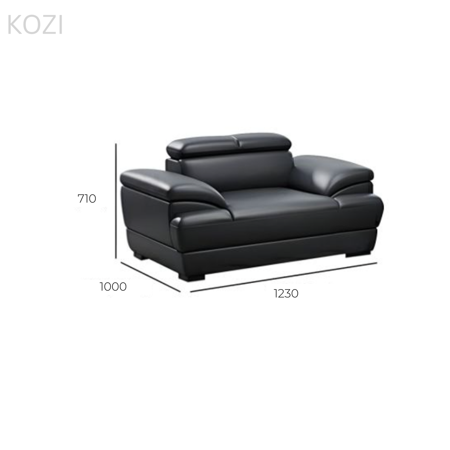 VALENZA Sectional Genuine Leather Sofa
