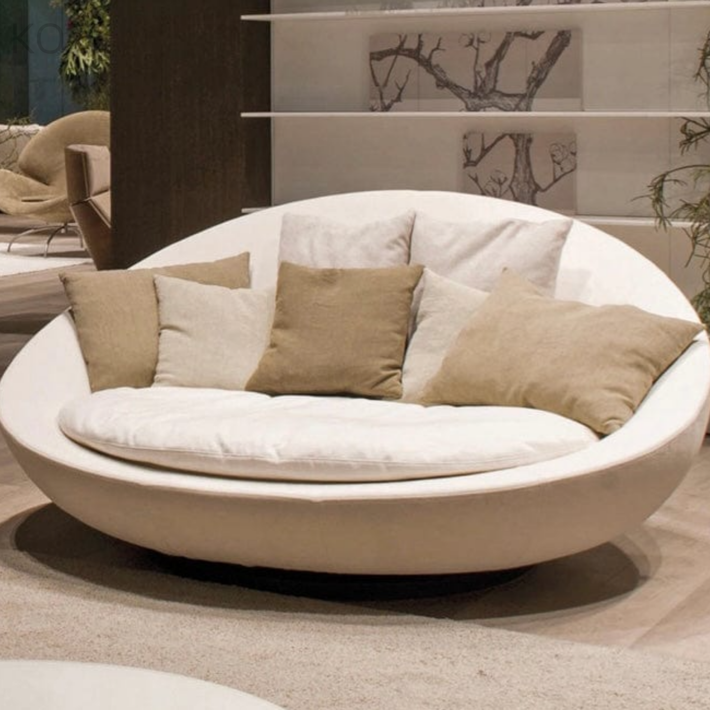 Hudson Scratch Resistant Round Curve Armchair Sofa