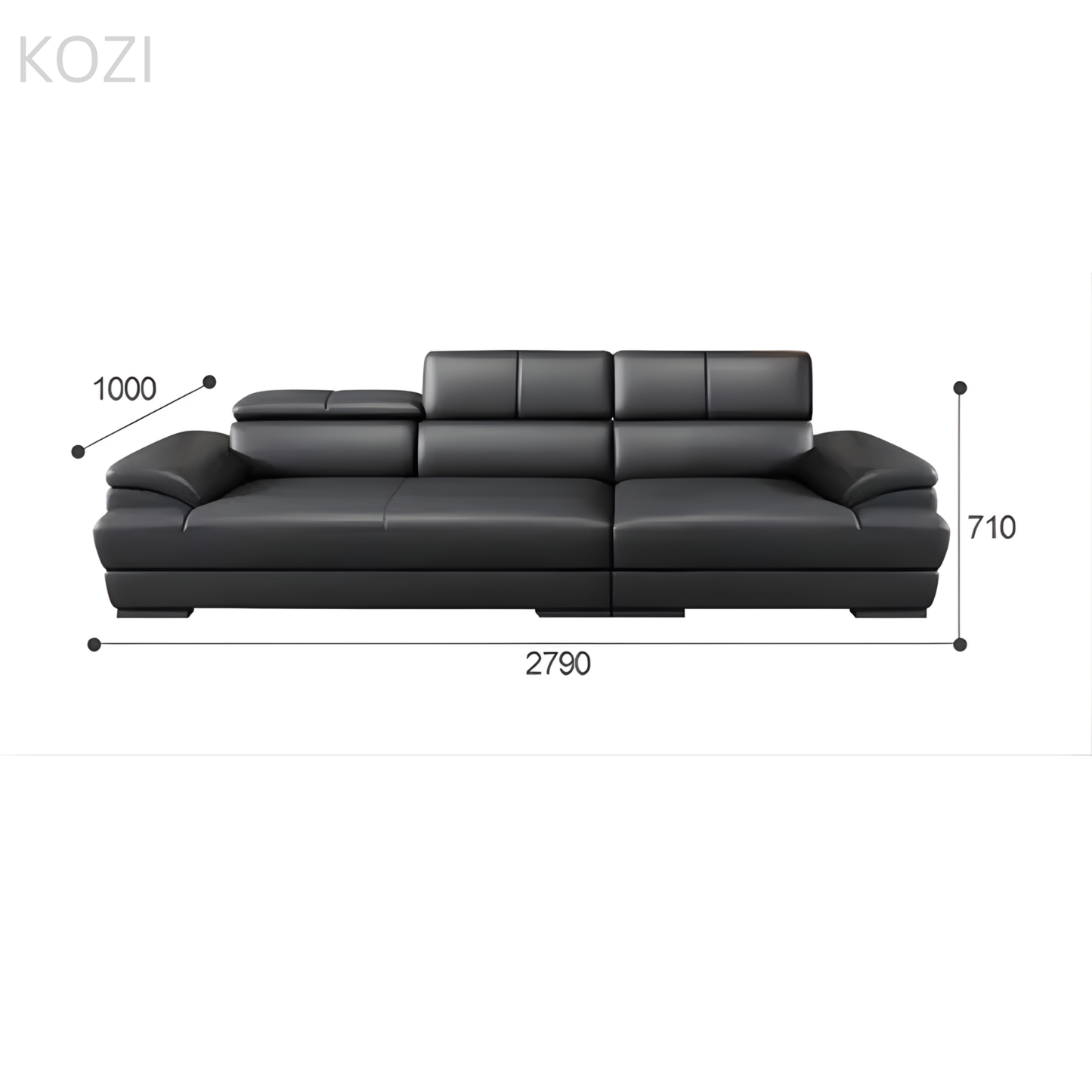 VALENZA Sectional Genuine Leather Sofa