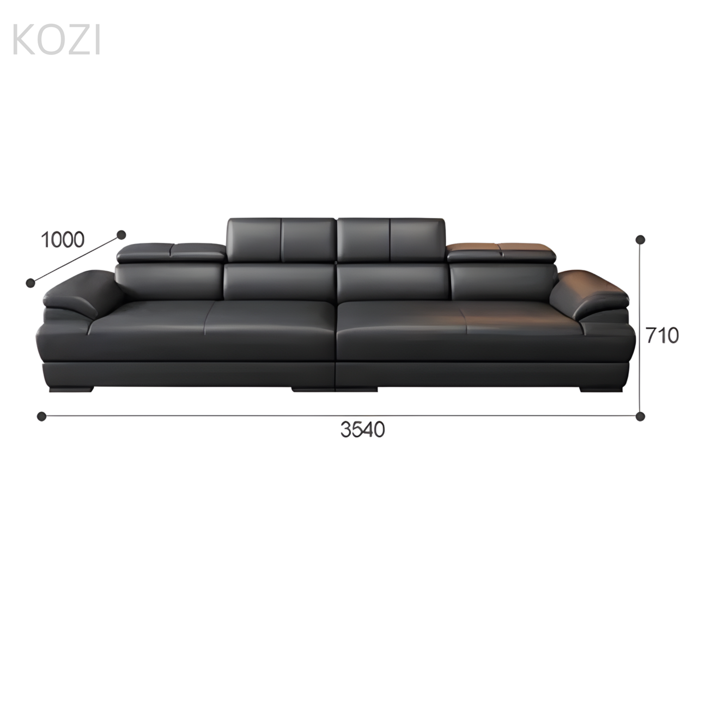 VALENZA Sectional Genuine Leather Sofa