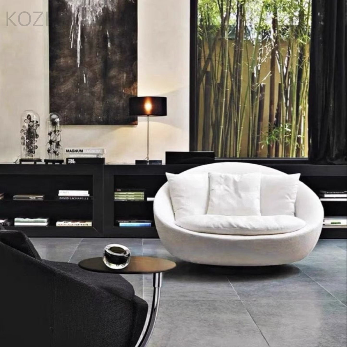 Hudson Scratch Resistant Round Curve Armchair Sofa