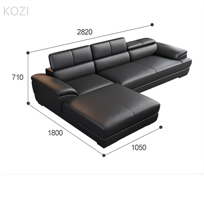VALENZA Sectional Genuine Leather Sofa