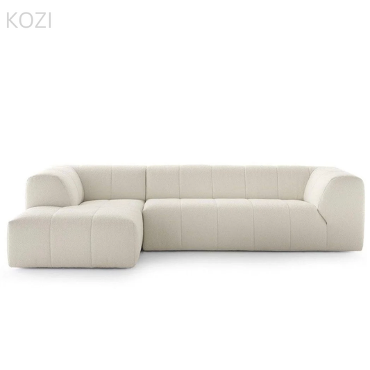 SOREN Scratch Resistant Sectional Sofa with Channel Tuftings