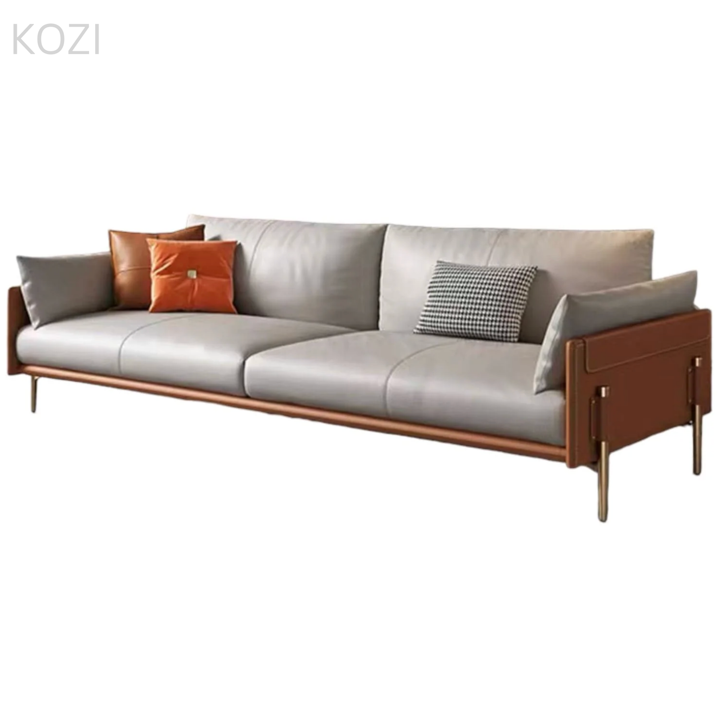 Julian Genuine Cowhide Leather Sofa