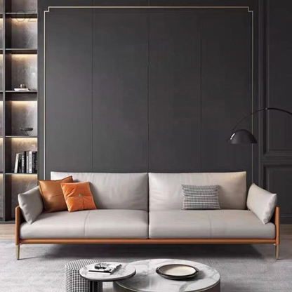 Julian Genuine Cowhide Leather Sofa