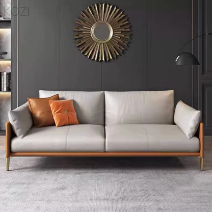 Julian Genuine Cowhide Leather Sofa