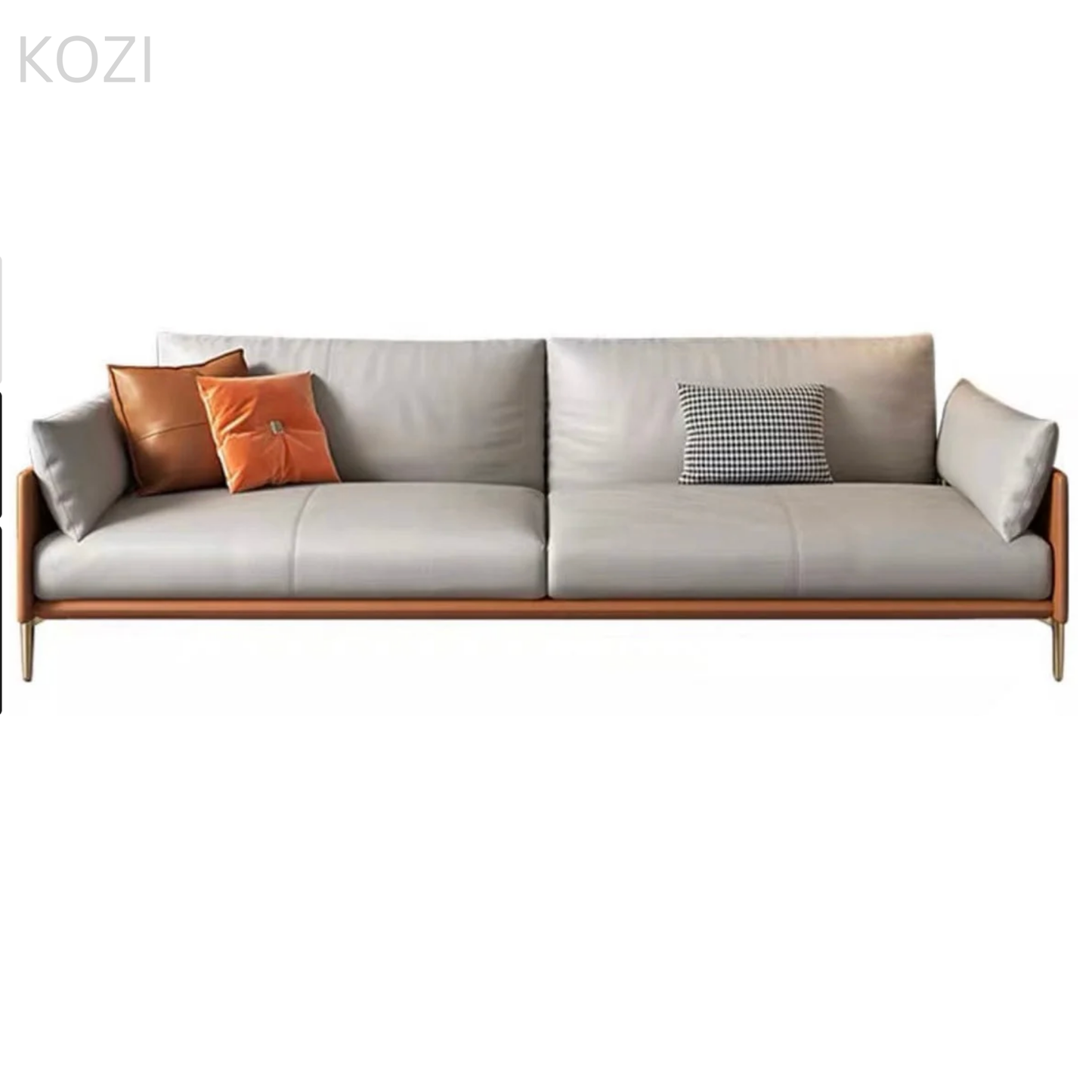 Julian Genuine Cowhide Leather Sofa