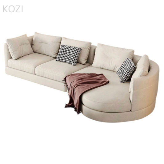 AVA Designer Sectional Round Chaise Sofa