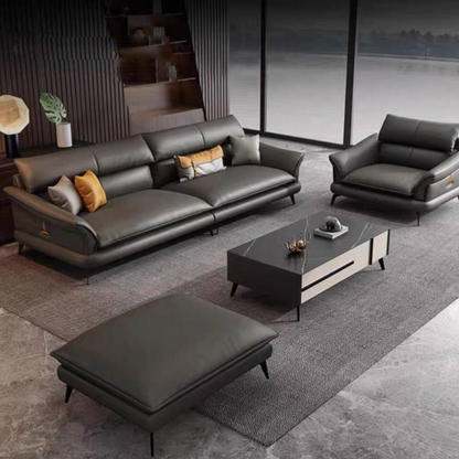 Alistair Genuine Cowhide Leather Sofa