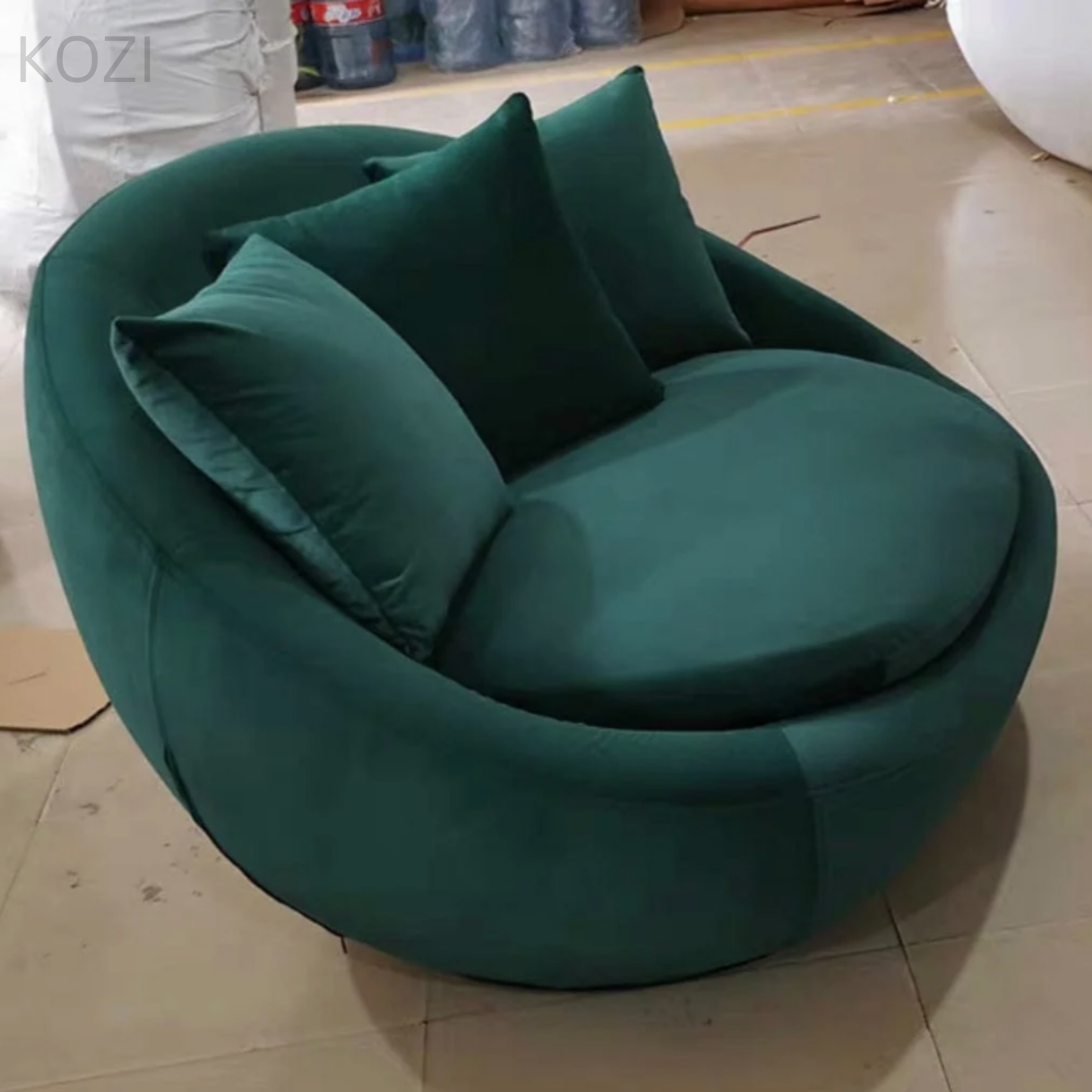Hudson Scratch Resistant Round Curve Armchair Sofa