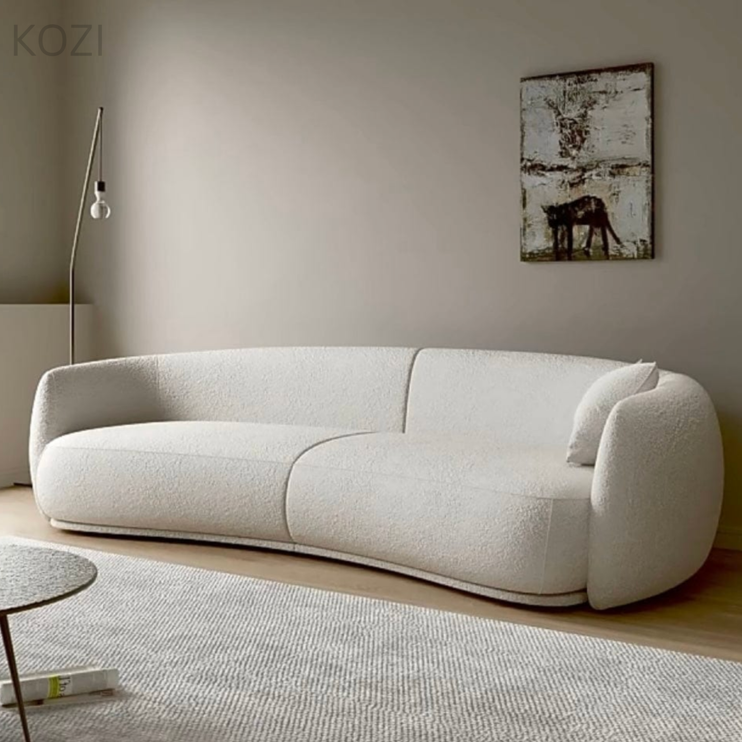 LUMEA Performance Boucle Curve Sofa