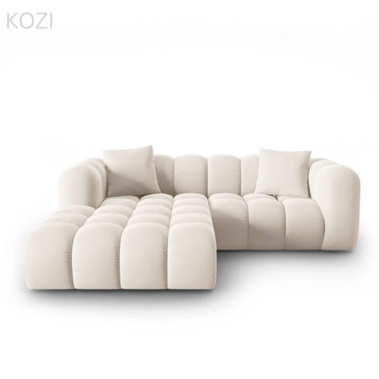 Ali Scratch Resistant Sectional Tufted Sofa