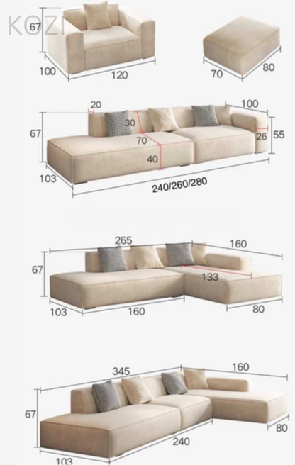 AXIS Modular Scratch Resistant Sectional Sofa