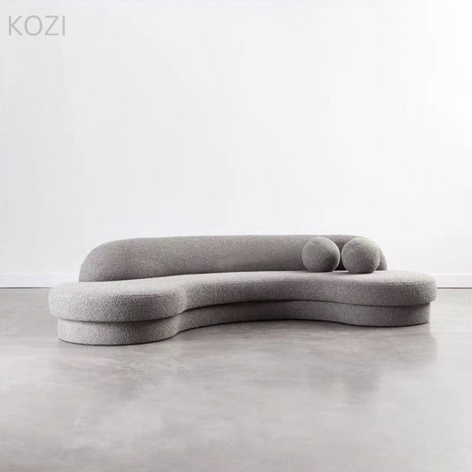 Malachi Performance Boucle Curve Sofa