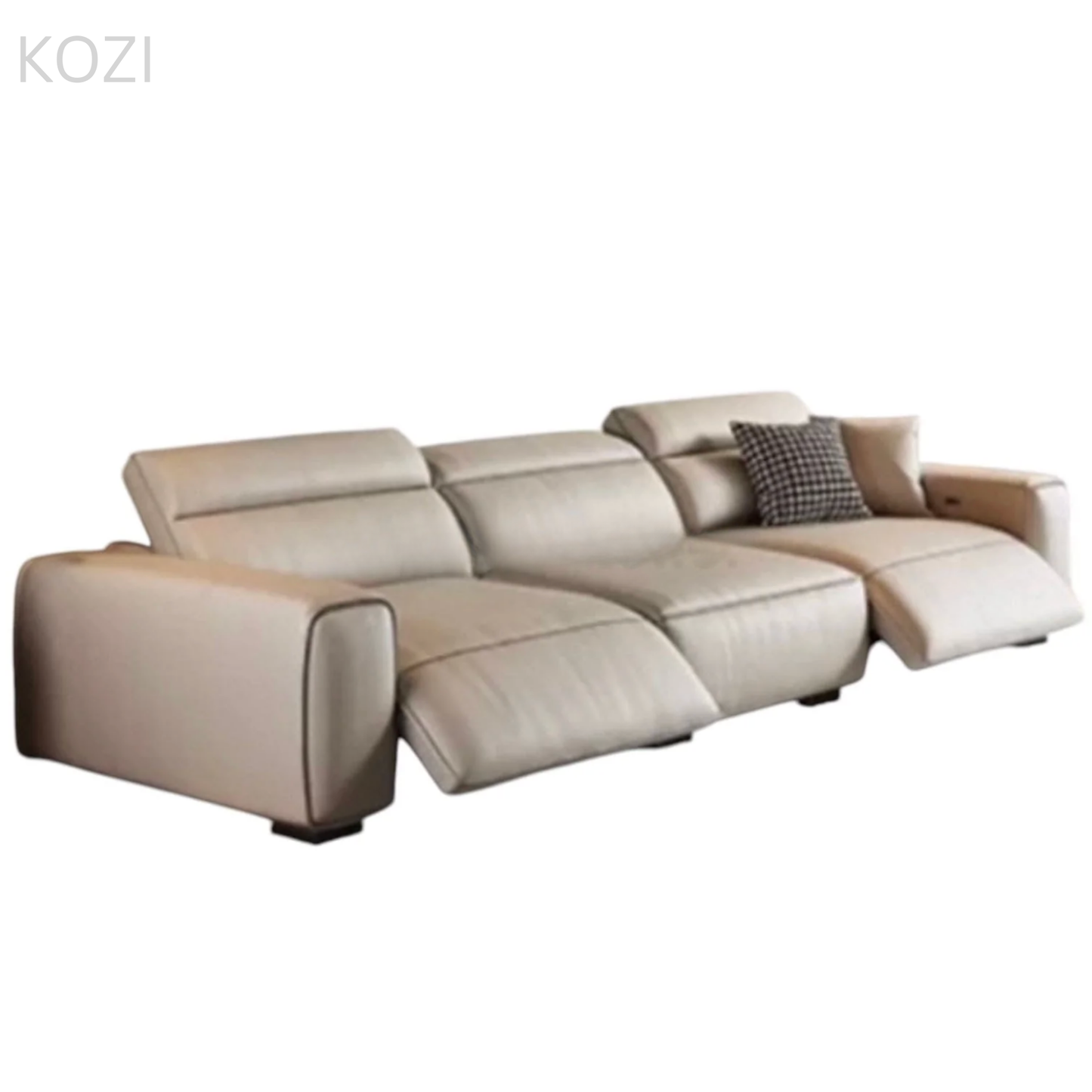 Jackie Electric Recliner Leather L-shaped Sofa