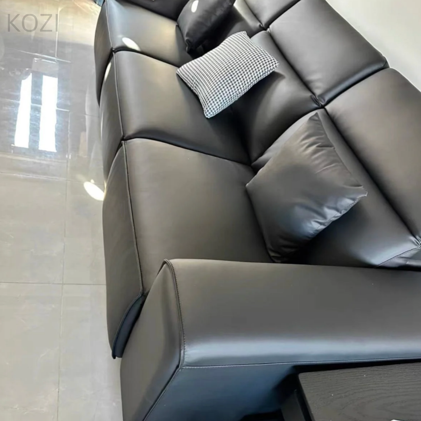 Jackie Electric Recliner Leather L-shaped Sofa