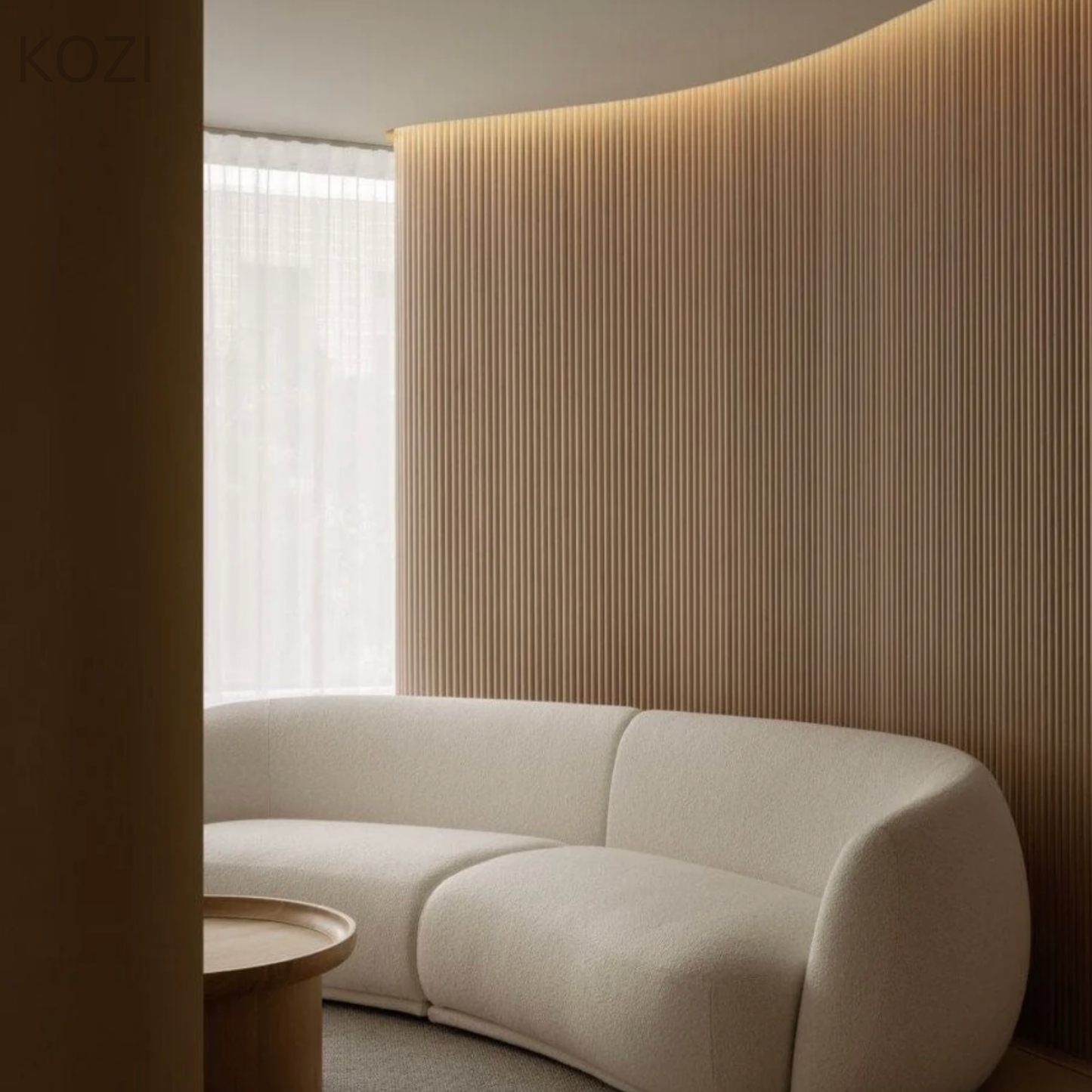 LUMEA Performance Boucle Curve Sofa