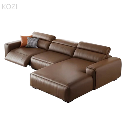 Jackie Electric Recliner Leather L-shaped Sofa