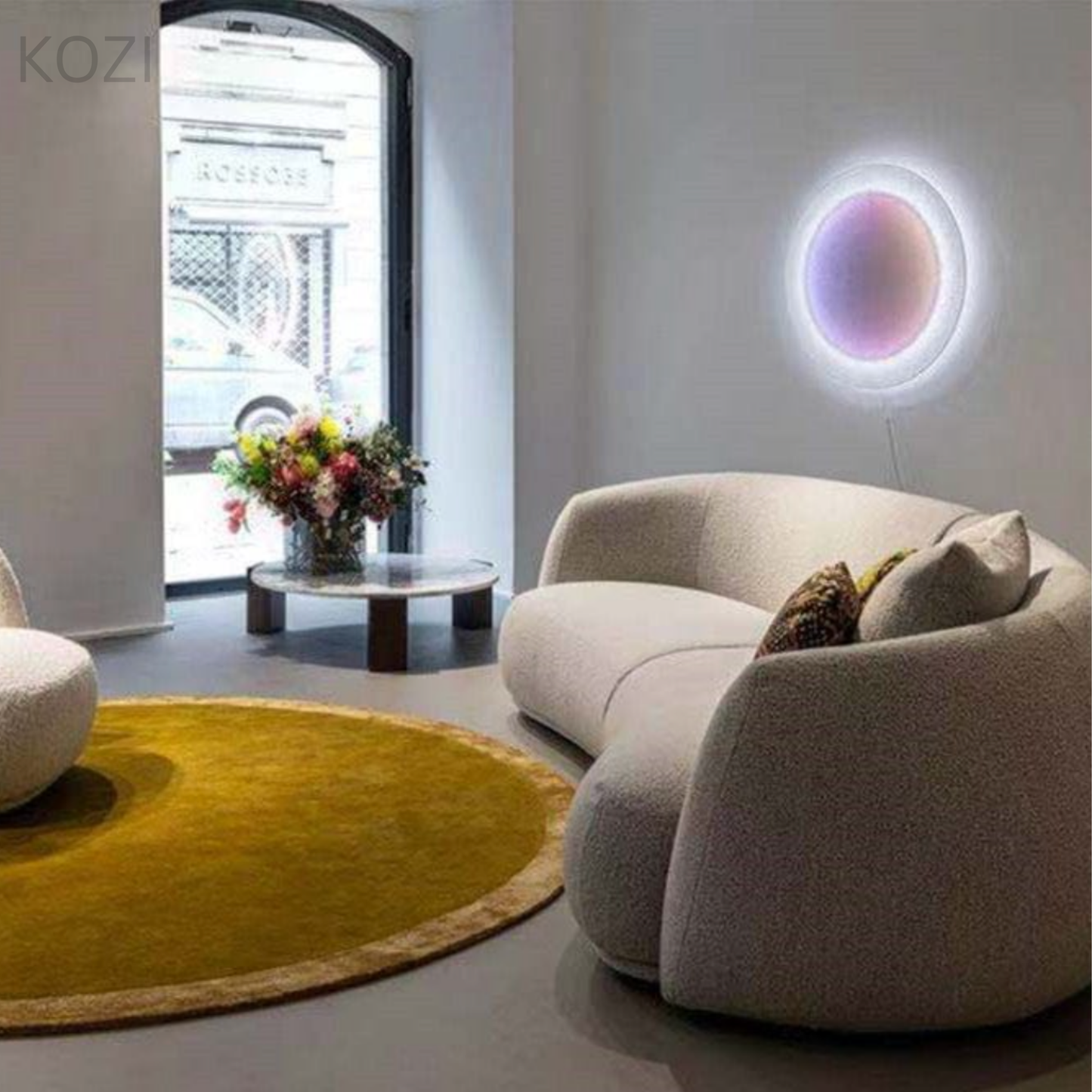 LUMEA Performance Boucle Curve Sofa