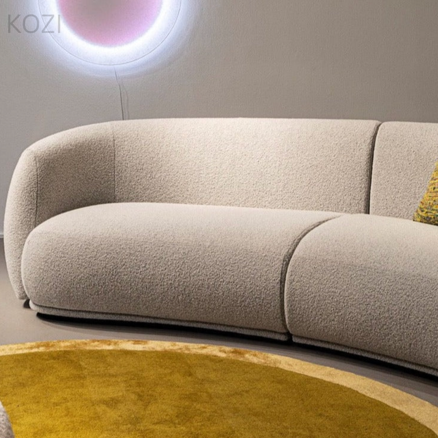 LUMEA Performance Boucle Curve Sofa