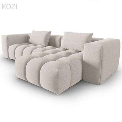 Abigail Sectional Sofa with Tufted Cushioning
