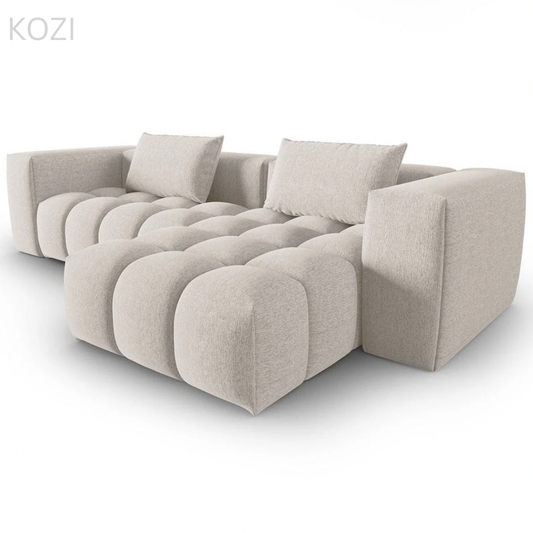 Abigail Sectional Sofa with Tufted Cushioning