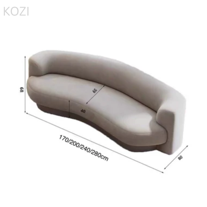 Jude Performance Boucle Curve Sofa