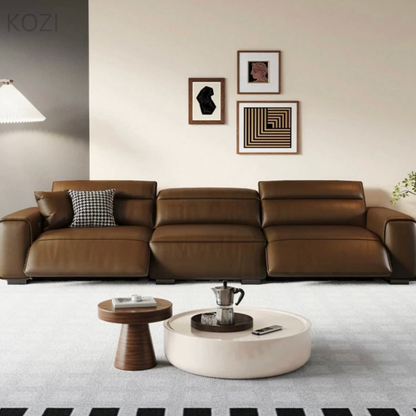 Jackie Electric Recliner Leather L-shaped Sofa