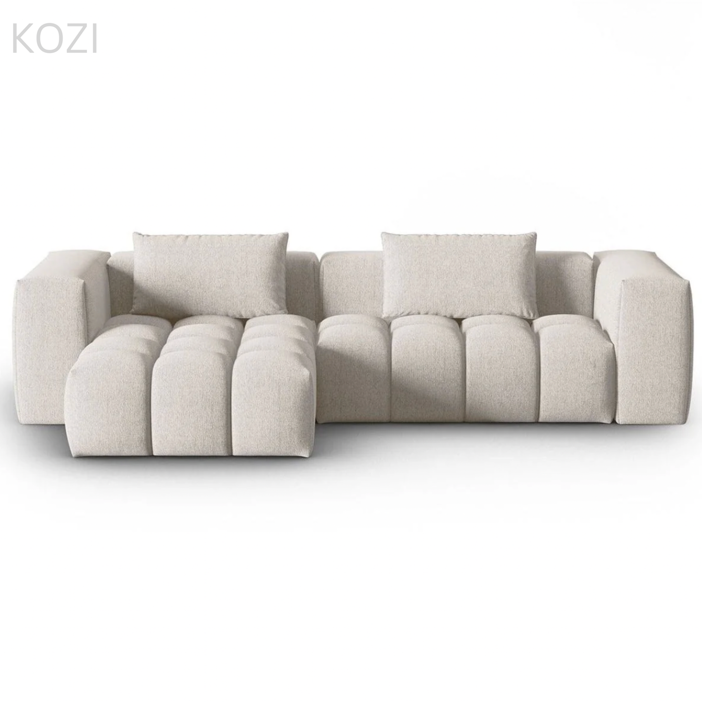 Abigail Sectional Sofa with Tufted Cushioning