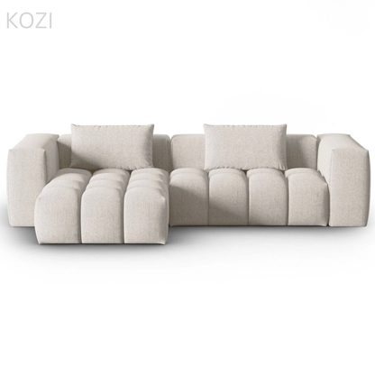 Abigail Sectional Sofa with Tufted Cushioning