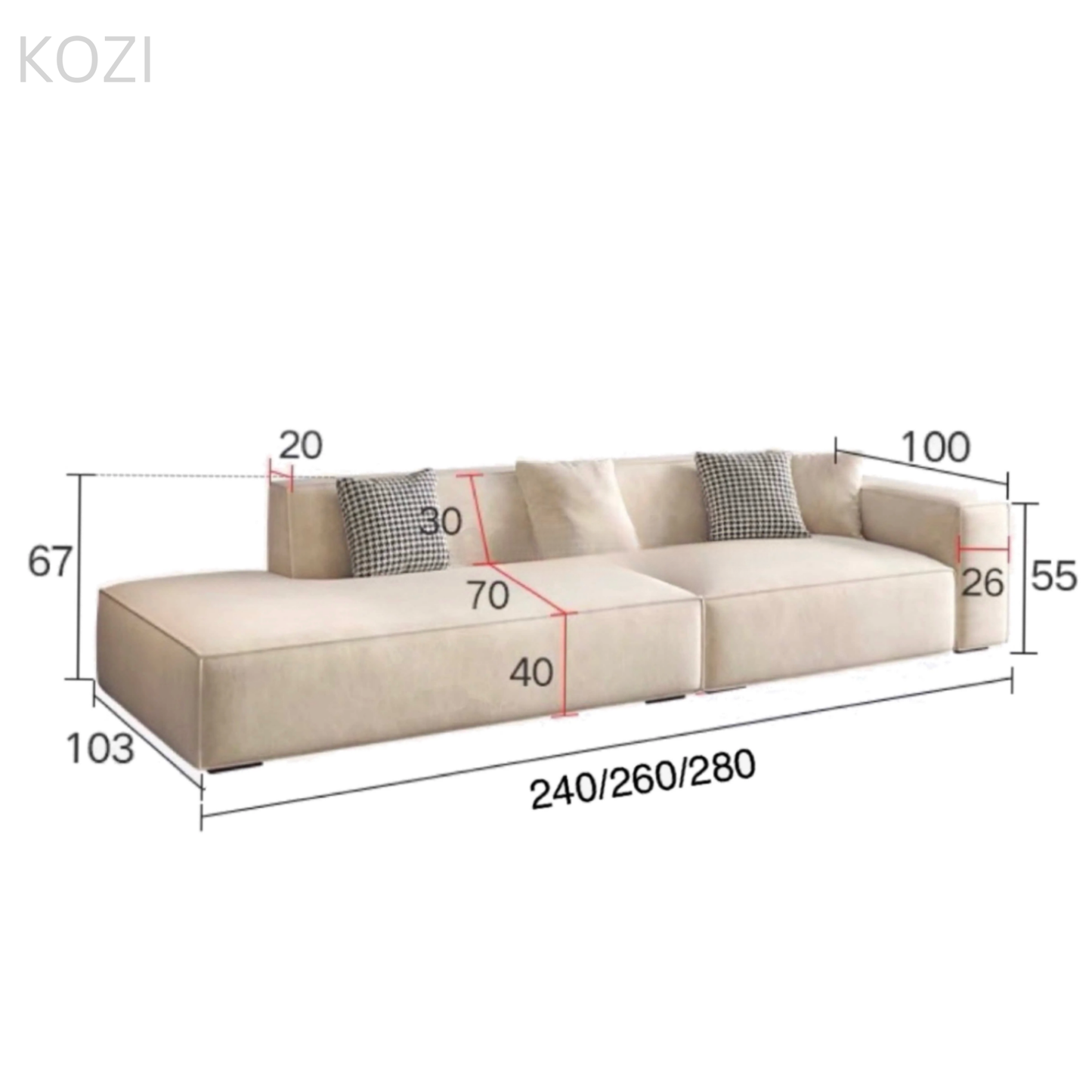 AXIS Modular Scratch Resistant Sectional Sofa