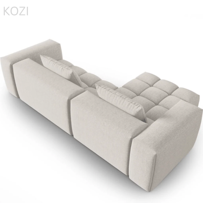 Abigail Sectional Sofa with Tufted Cushioning