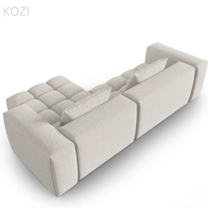 Abigail Sectional Sofa with Tufted Cushioning