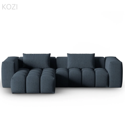 Abigail Sectional Sofa with Tufted Cushioning