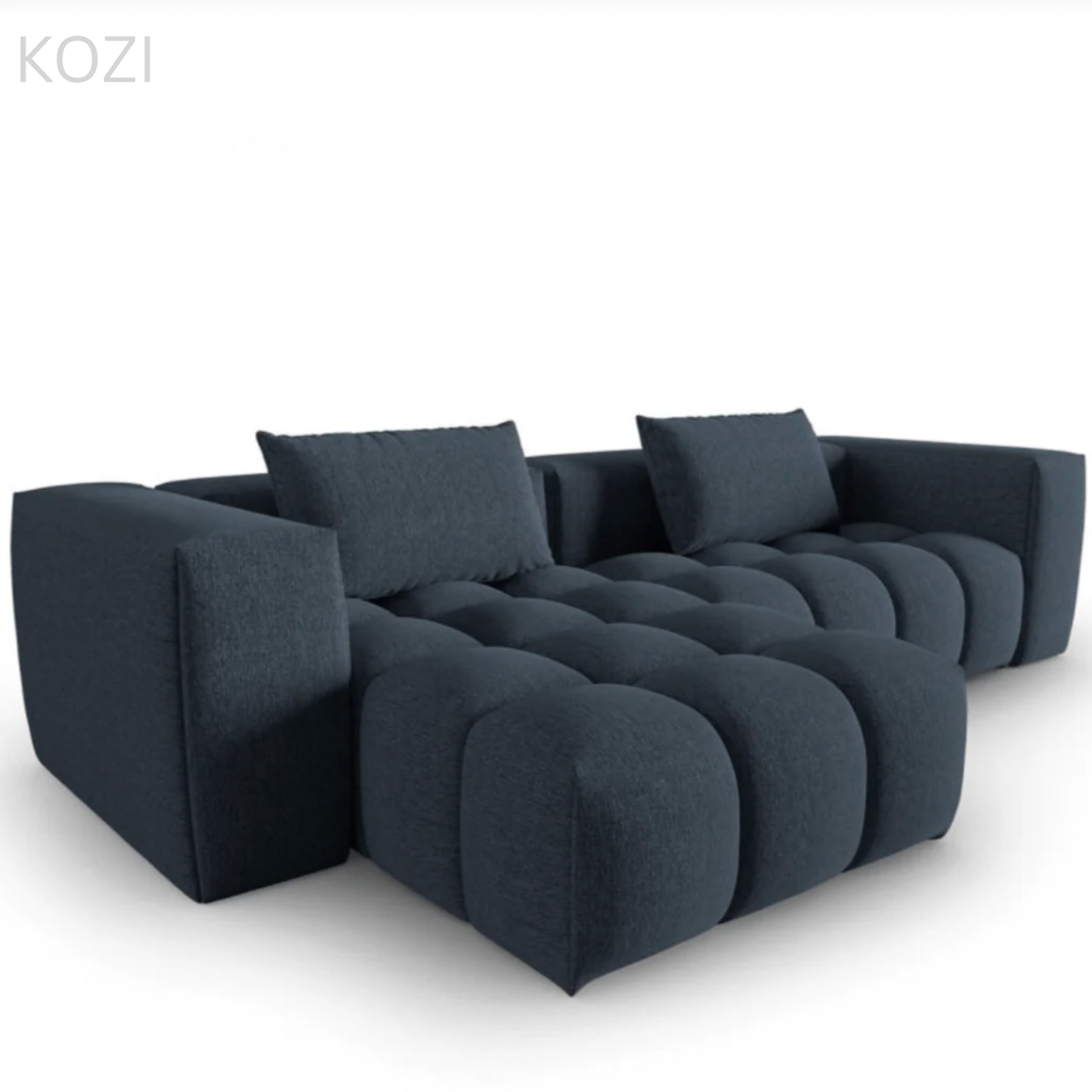 Abigail Sectional Sofa with Tufted Cushioning
