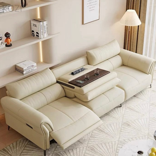 Vincenzo Genuine Cowhide Leather Electric Recliner Sofa