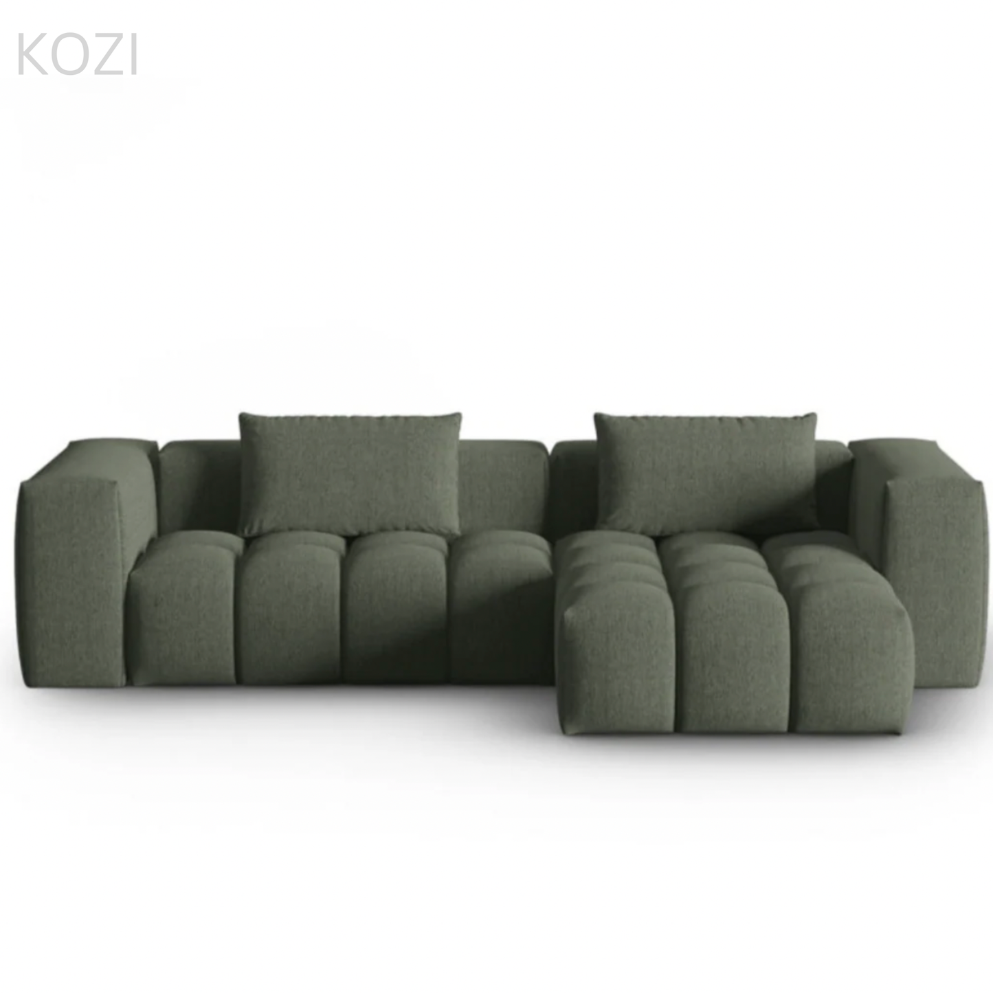 Abigail Sectional Sofa with Tufted Cushioning