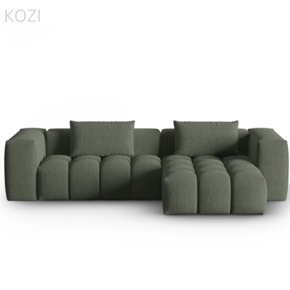 Abigail Sectional Sofa with Tufted Cushioning