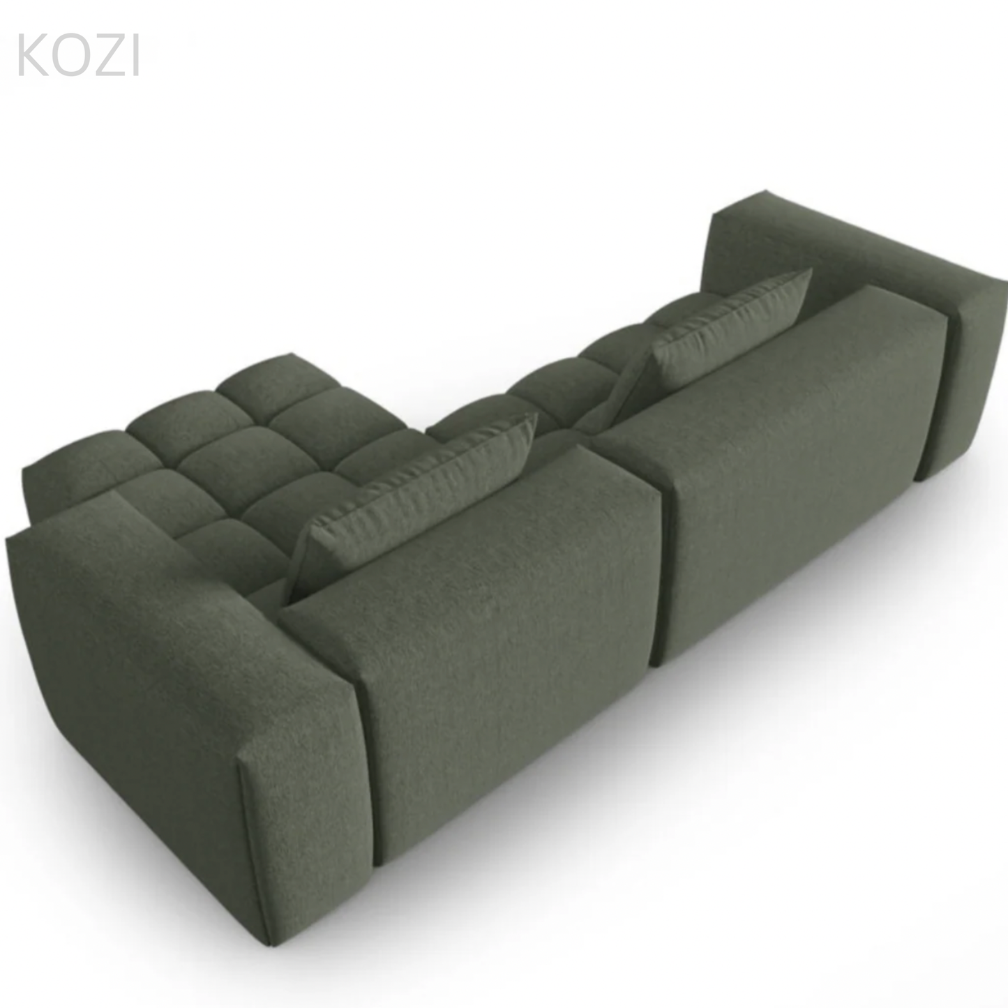 Abigail Sectional Sofa with Tufted Cushioning